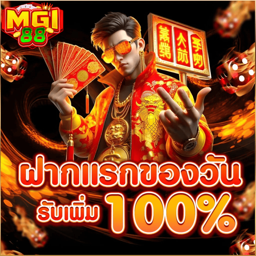 เริ่มต้นวันด้วยโบนัสเท่าตัว ฝากครั้งแรกคุ้มที่สุด โปรโมชั่นฝากแรกของวันที่ MGI88 รับโบนัส 100% สำหรับสมาชิกใหม่และผู้เล่นประจำ